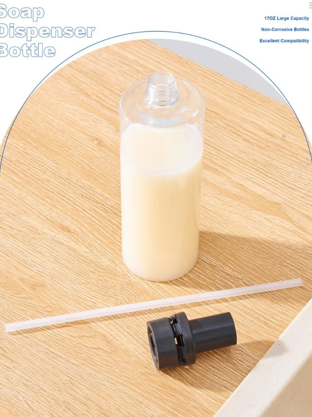Updated Soap Dispenser Bottle for Kitchen Sink Replacement - 500ML/17oz Soap Bot